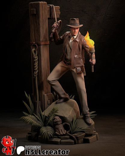 Indiana Jones Figure - resin tabletop miniature alternate angle