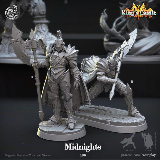 Knight Paladin Miniature - resin tabletop miniature front view