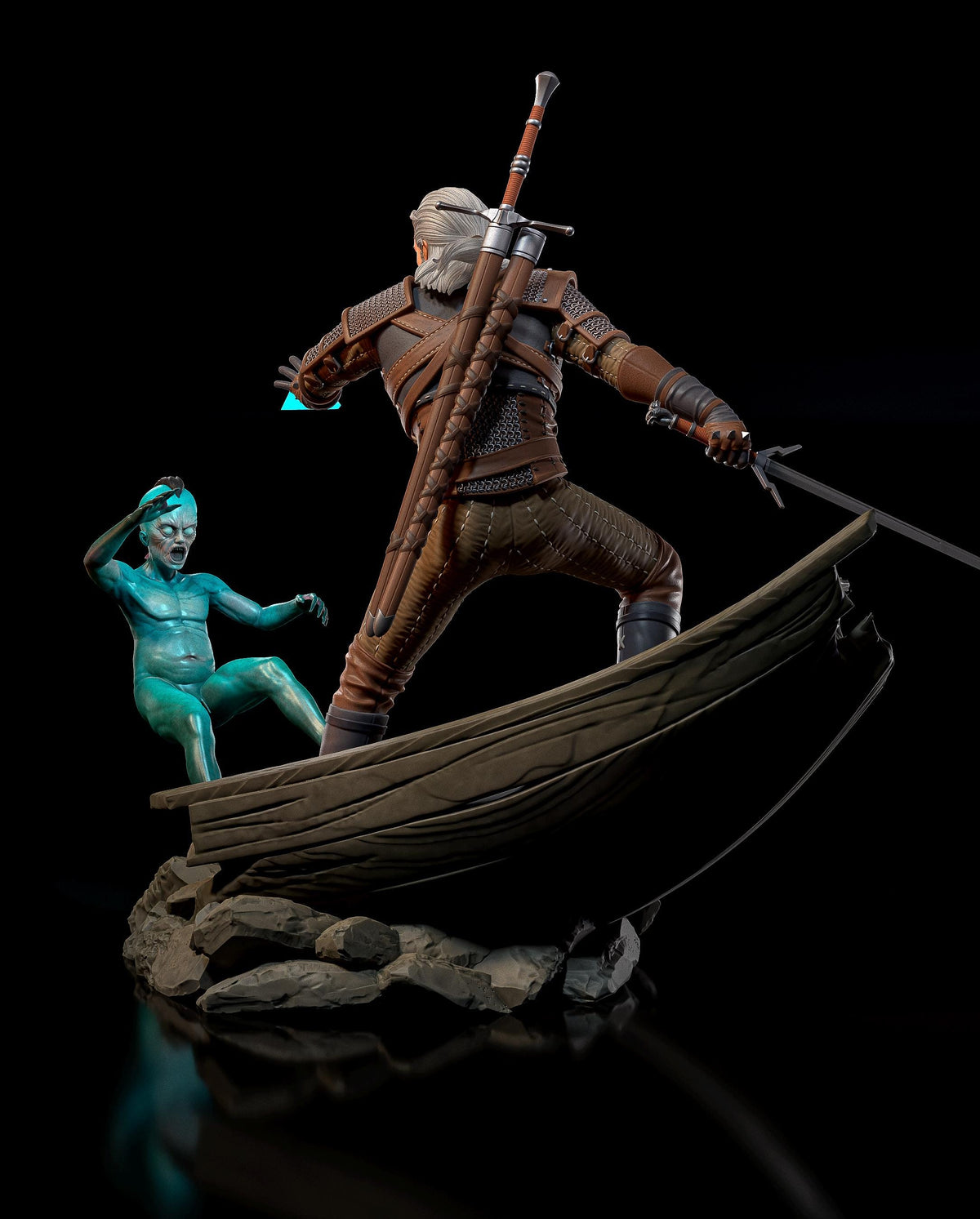 Geralt of Rivia The Witcher Figure - resin tabletop miniature alternate angle