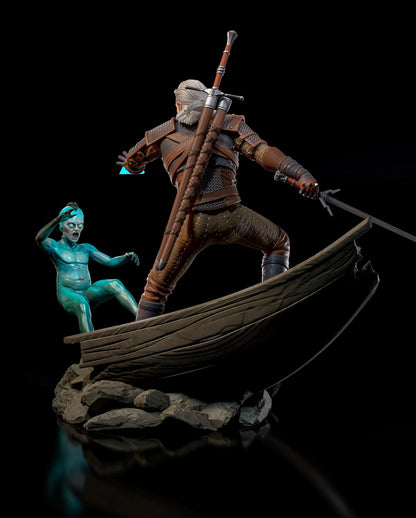 Geralt of Rivia The Witcher Figure - resin tabletop miniature alternate angle