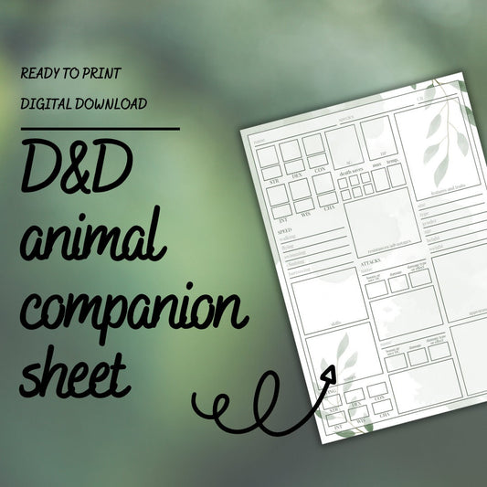 Animal Companion Sheet - resin tabletop miniature front view