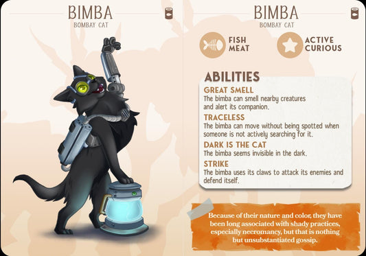 Bombay Cat Animal Companion Miniature - resin tabletop miniature alternate angle