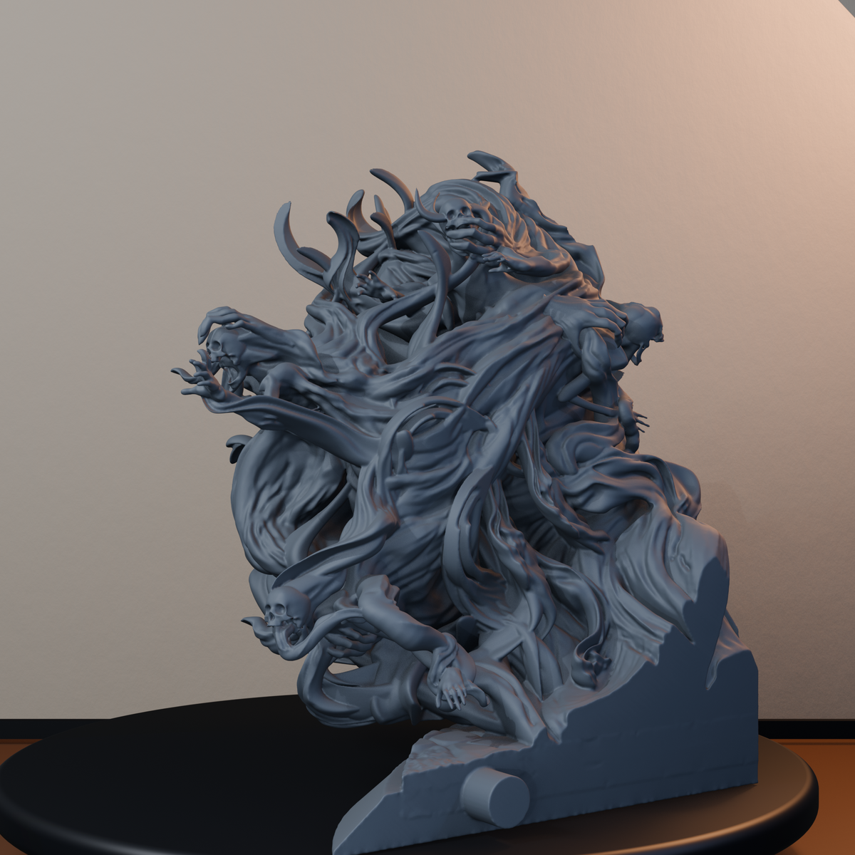Baron's Horses Fantasy Miniatures - Baron's Horse Soul 02 - front right three-quarter view