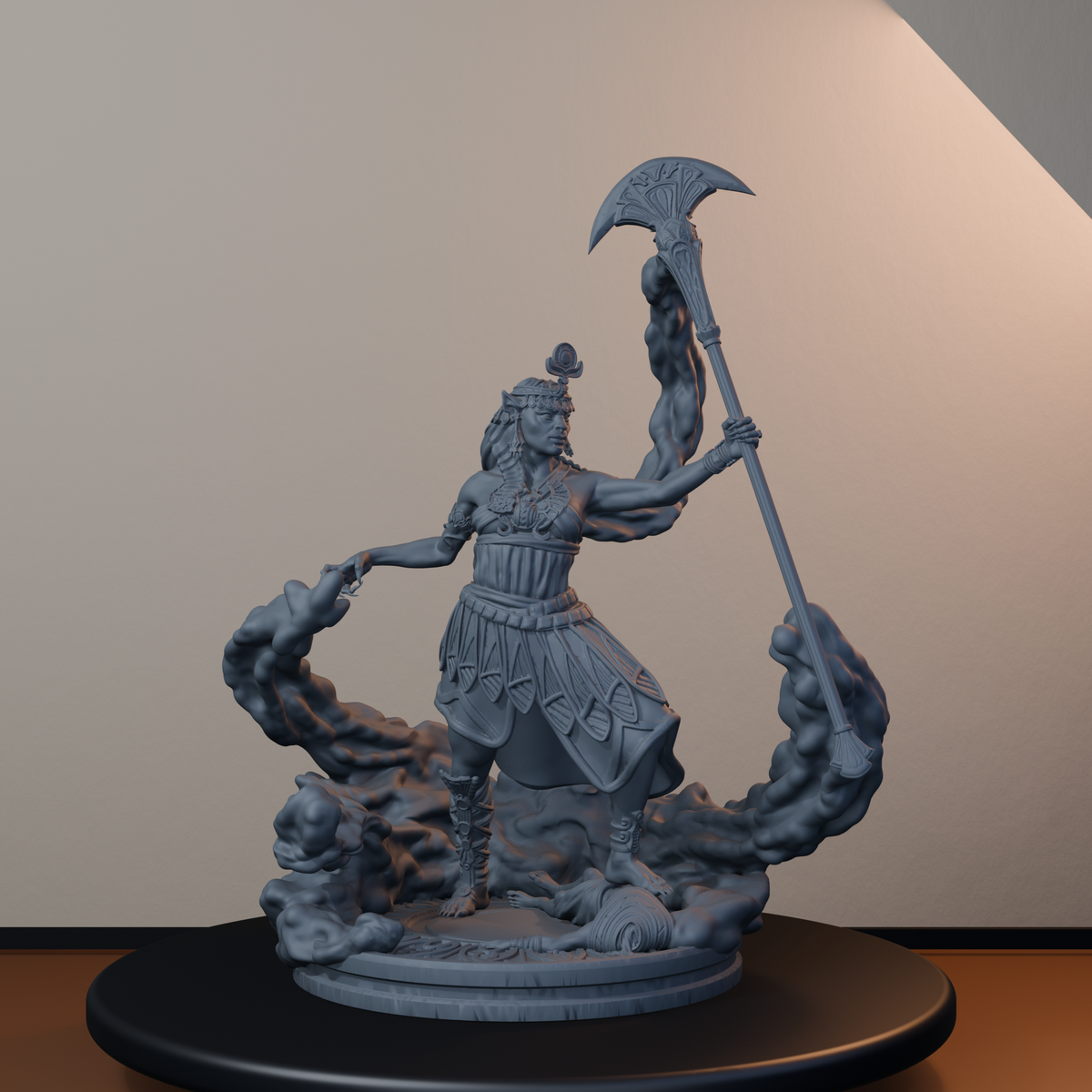 Daughters Of Sekhmet Egyptian Fantasy Miniatures - Daughters of Sekhmet Pose 03 - front right three-quarter view