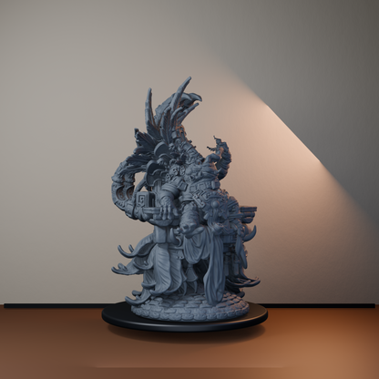 High Priest of Ziskal Fantasy Miniatures - High Priest of Ziskal Open Mouth - front right three-quarter view