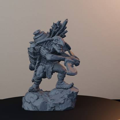 Goblins Fantasy Miniatures - Goblin Double Dagger - front right three-quarter view