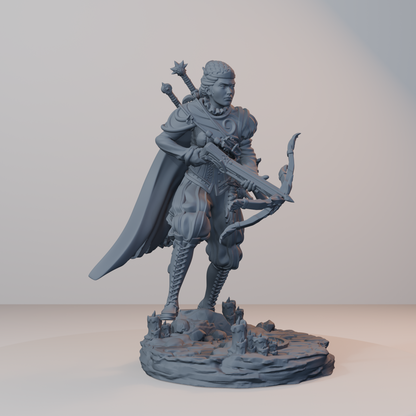 Archvillain Heroes Fantasy Miniatures - Isabetta of the Dawn (crossbow) - front right three-quarter view