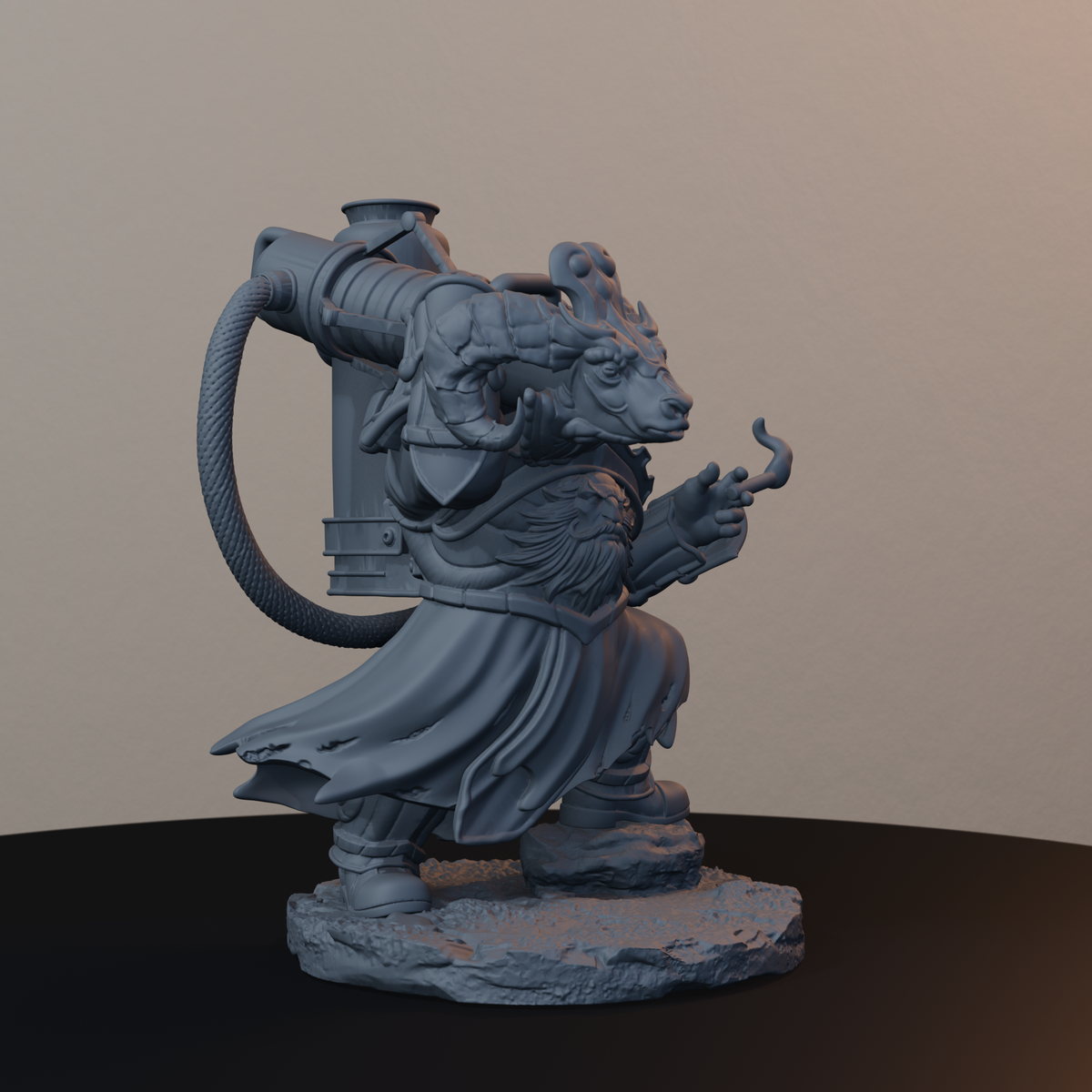 Steelbreaker Firespitters Dwarf Miniatures - Steelbreaker Firespitter Pose 02 - front right three-quarter view