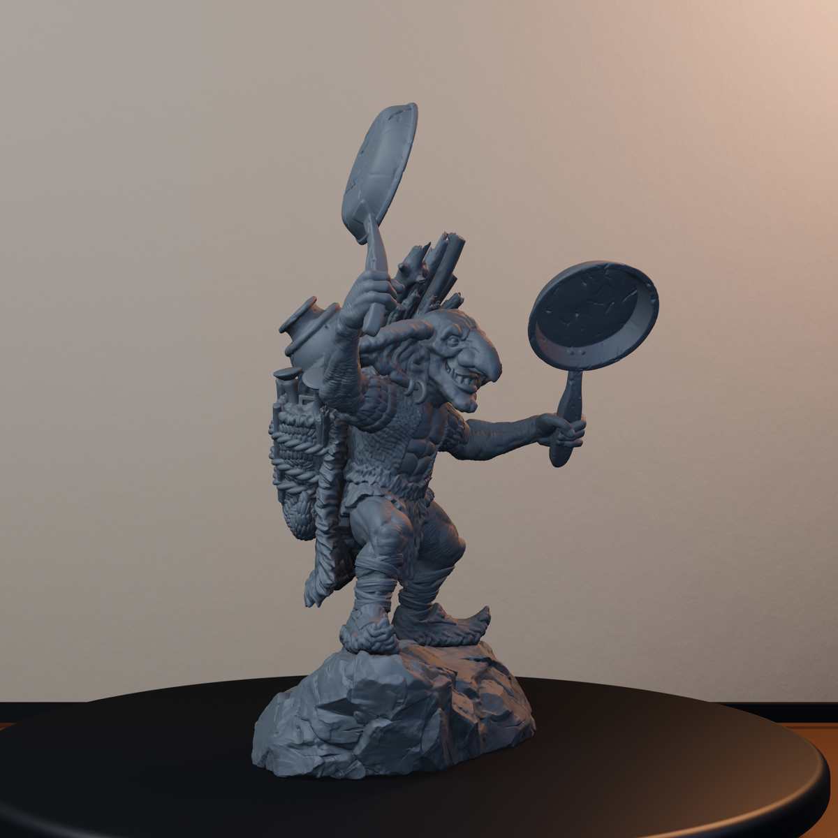 Goblins Fantasy Miniatures - Goblin Pans - front right three-quarter view