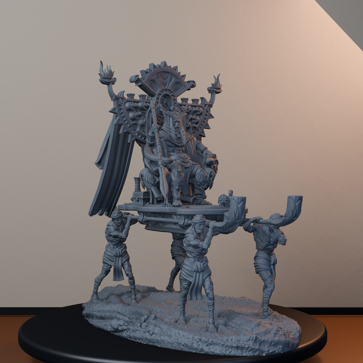 Mummy Lord Egyptian Fantasy Miniatures - Mummy Lord - front right three-quarter view
