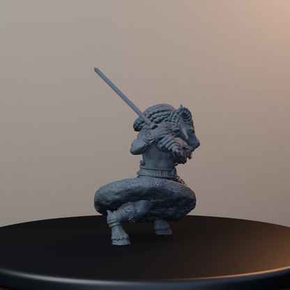 Goatmen Fantasy Miniatures - Goatman Pose 05 - hero view