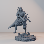 Archvillain Heroes Fantasy Miniatures - Isabetta of the Dawn (crossbow,hood) - hero view