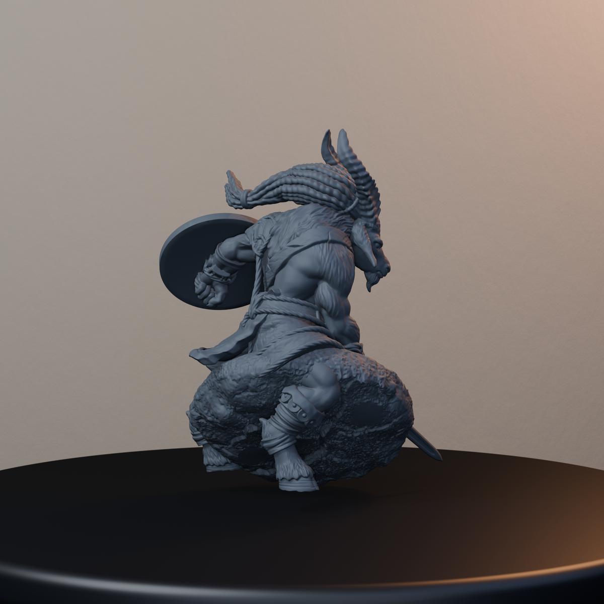 Goatmen Fantasy Miniatures - Goatman Pose 04 - hero view