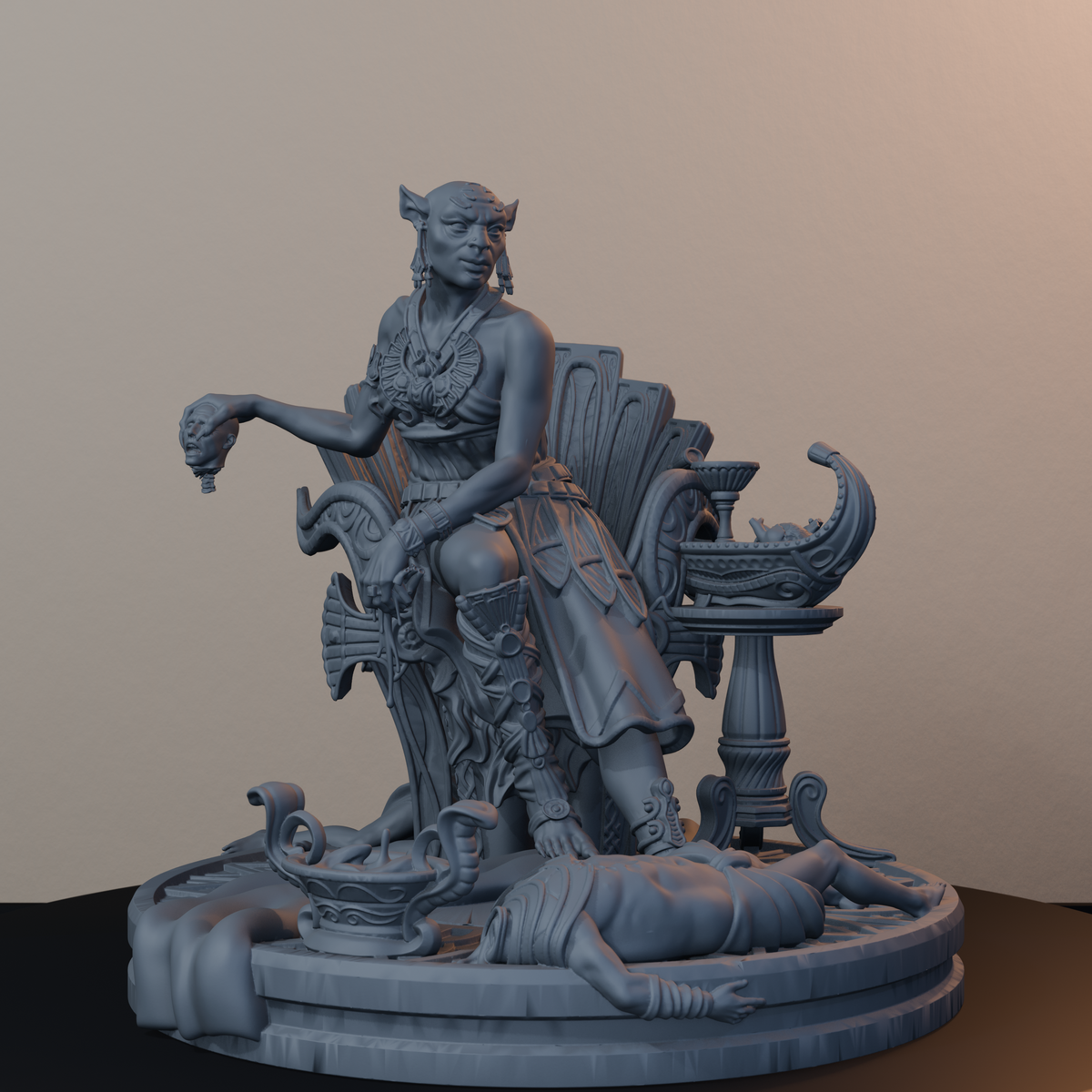 Daughters Of Sekhmet Egyptian Fantasy Miniatures - Daughters of Sekhmet Decap Pose 01 - hero view