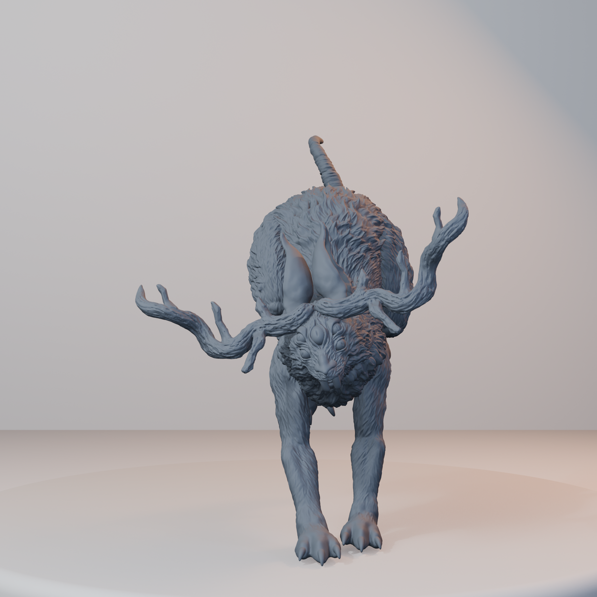 Jackalopes Fantasy Miniatures - Jackalope Pose 03 - hero view