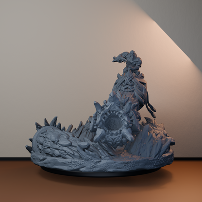 Stonewurm Riders Dwarf Miniatures - Stonewurm Rider Pose 03 Rider - hero view