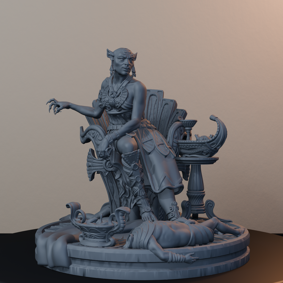 Daughters Of Sekhmet Egyptian Fantasy Miniatures - Daughters of Sekhmet Pose 01 - hero view