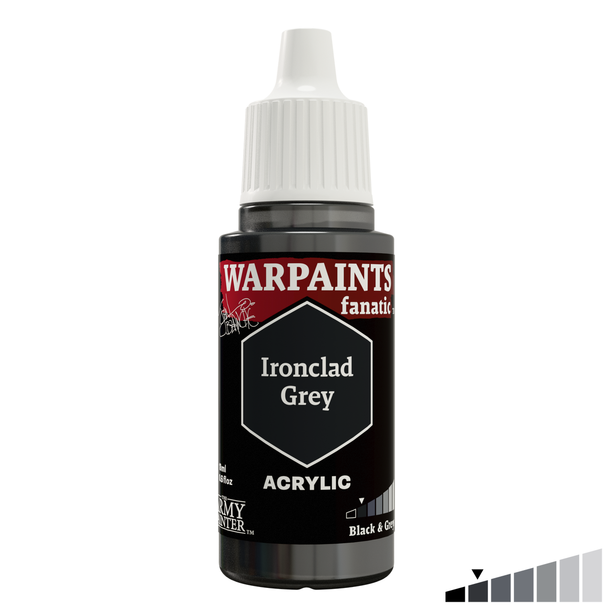 The Army Painter John Blanche Ironclad Grey acrylic paint, single 18 ml bottle
