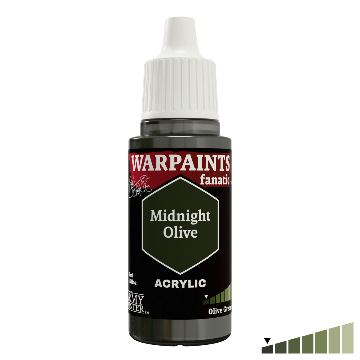 The Army Painter John Blanche Midnight Olive acrylic paint, single 18 ml bottle