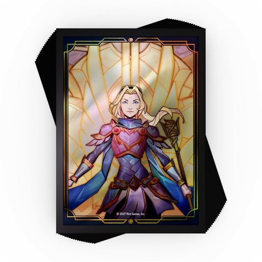 Official Riftbound Legacy Lux champion art card sleeves, 70-count pack