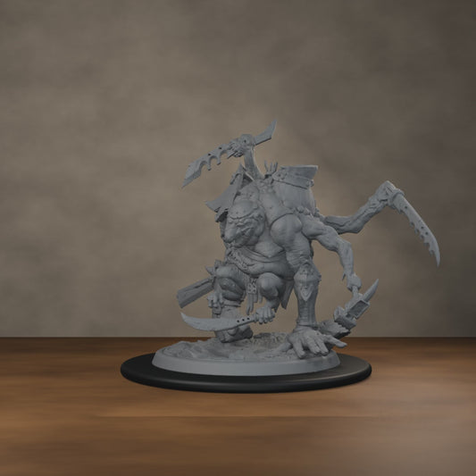 mishmasha sproutspewer orc miniatures - digital render of unpainted resin miniature - 720-degree turntable, 30 seconds