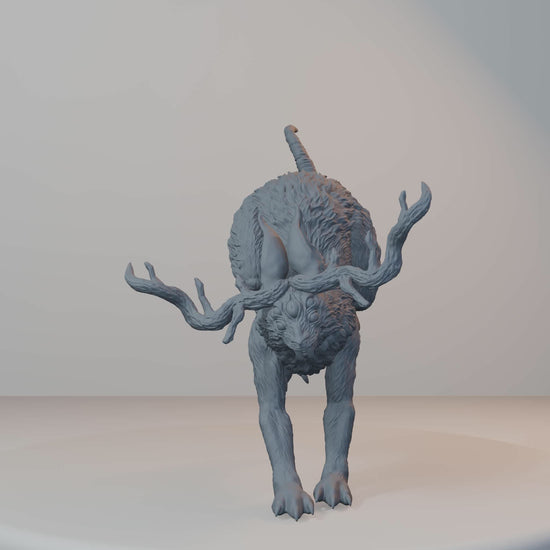 Jackalopes Fantasy Miniatures - Jackalope Pose 03 - turntable view