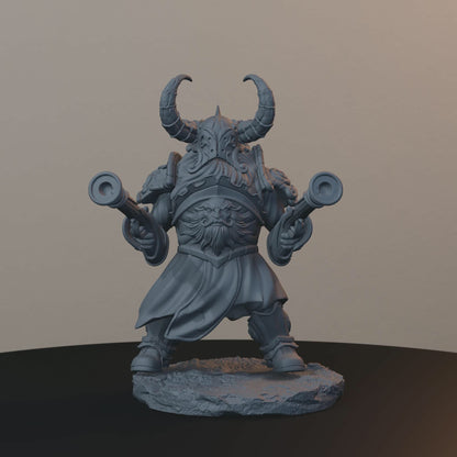 Steelbreaker Leadspitters Dwarf Miniatures - Steelbreaker Leadspitter Pose 01 - turntable view