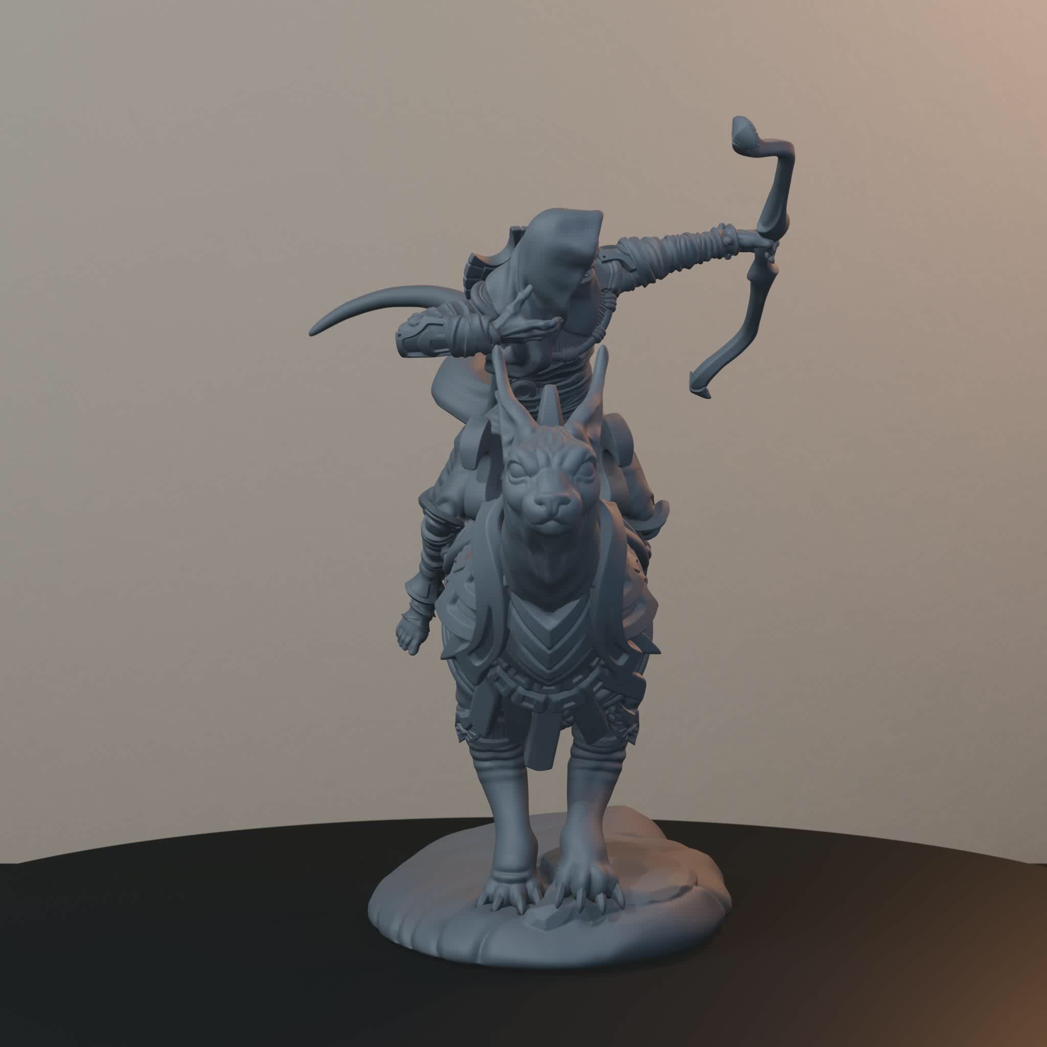 Salahari Riders Egyptian Fantasy Miniatures - Salahari Rider Pose 01 - turntable view
