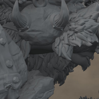 Ard One Stompa Pose 04 Nogore: digital render, cinematic rise and pullback, 17 seconds at 30 fps