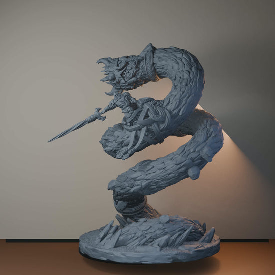 Stonewurm Riders Dwarf Miniatures - Stonewurm Rider Pose 01 Rider - turntable view