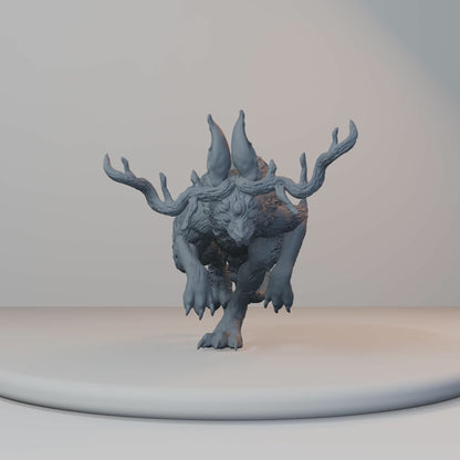 Jackalopes Fantasy Miniatures - Jackalope Pose 01 - turntable view
