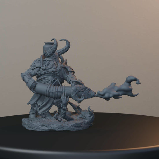 Steelbreaker Firespitters Dwarf Miniatures - Steelbreaker Firespitter Pose 01 - turntable view