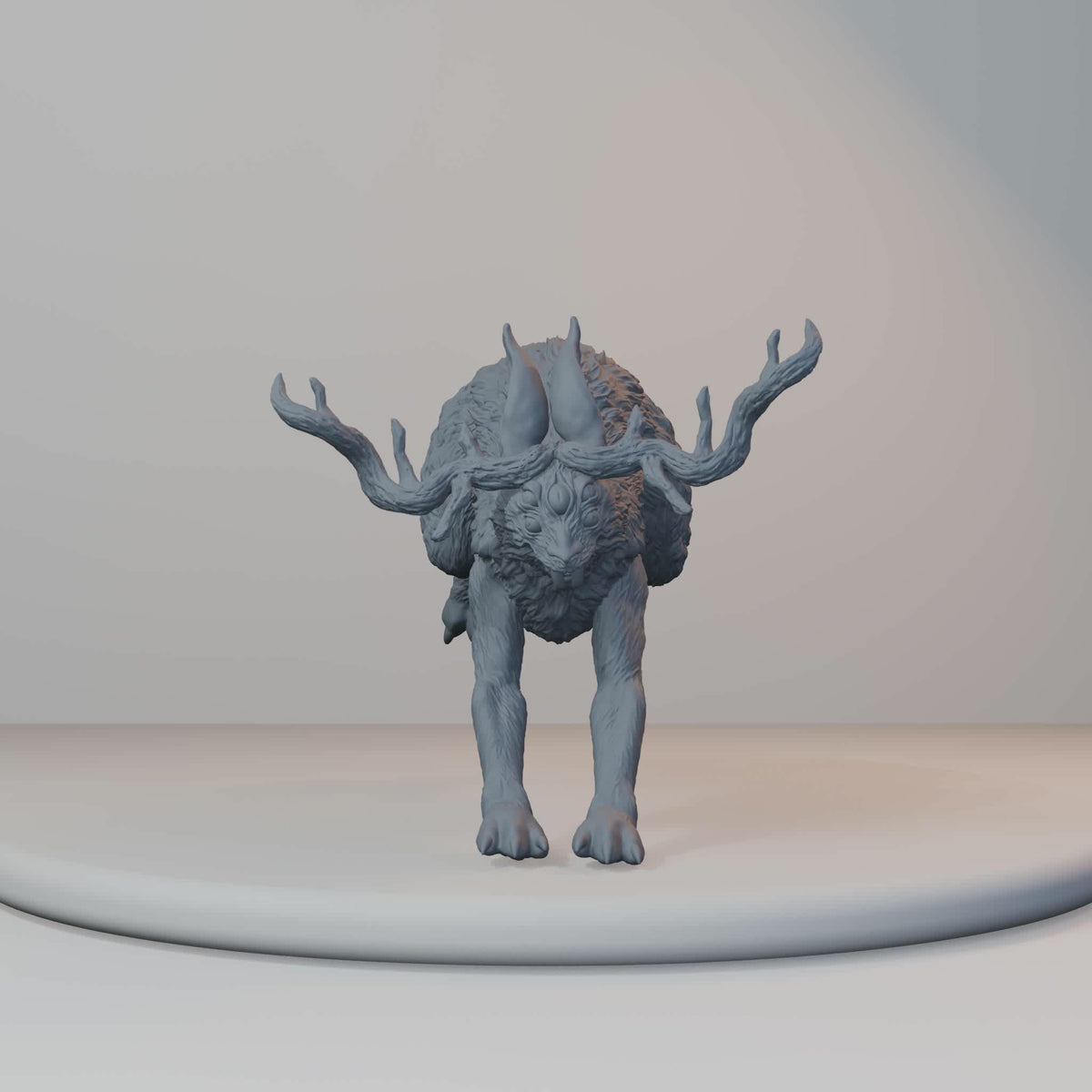 Jackalopes Fantasy Miniatures - Jackalope Pose 04 - turntable view