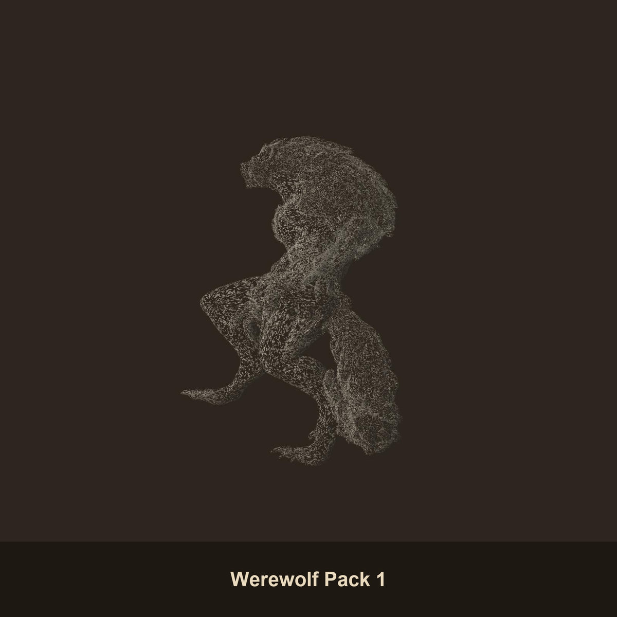 Werewolf Pack Fantasy Miniatures - resin tabletop miniature front view