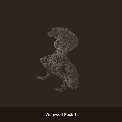 Werewolf Pack Fantasy Miniatures - resin tabletop miniature front view