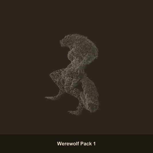 Werewolf Pack Fantasy Miniatures - resin tabletop miniature front view