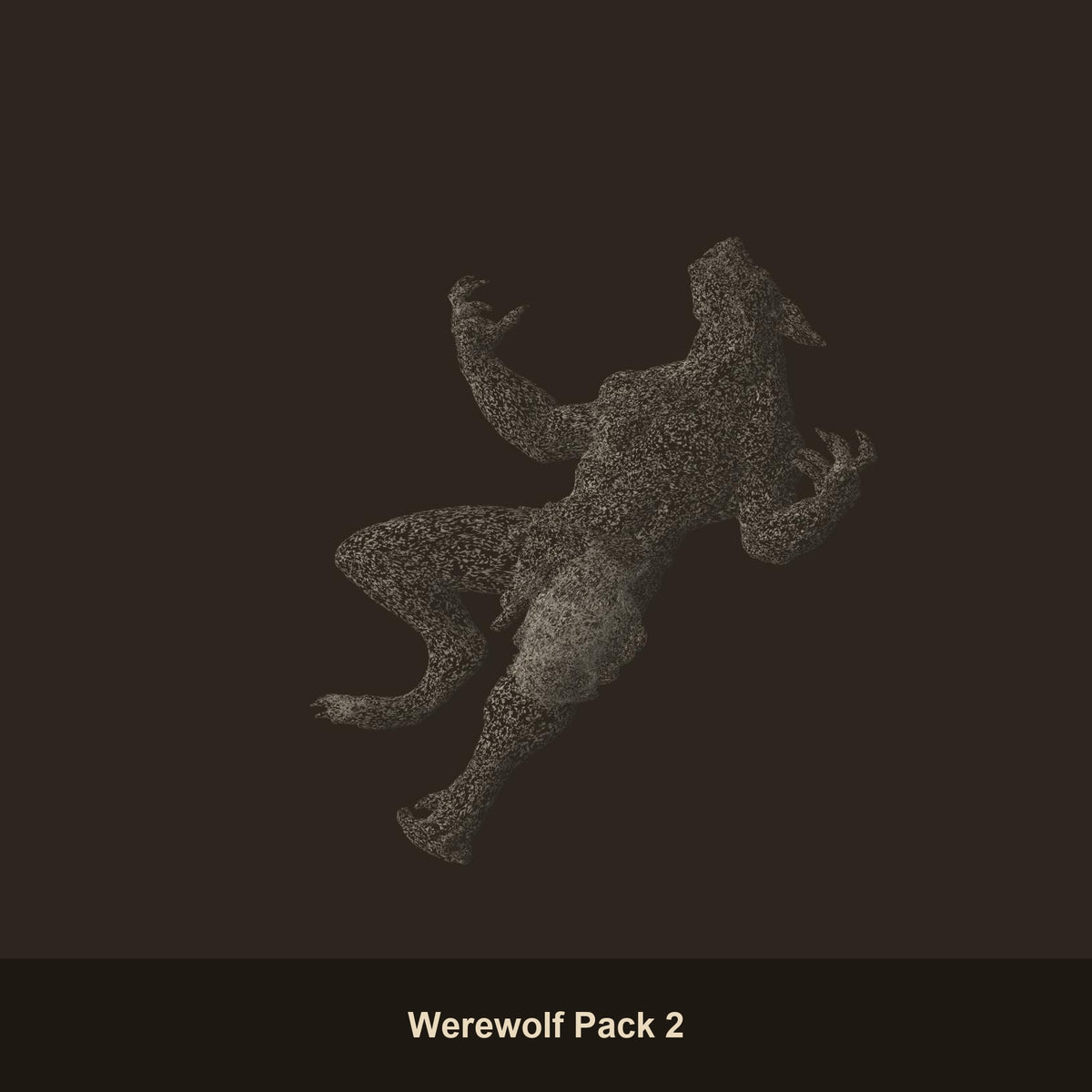 Werewolf Pack Fantasy Miniatures - resin tabletop miniature alternate angle