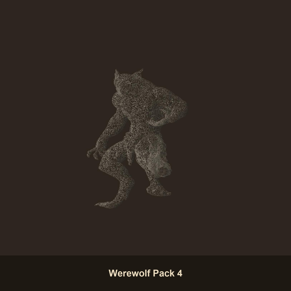 Werewolf Pack Fantasy Miniatures - paintable tabletop miniature product view