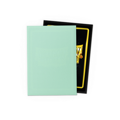 Dragon Shield Eucalyptus Dual Matte Japanese-size sleeves (60) - official sleeve front and back
