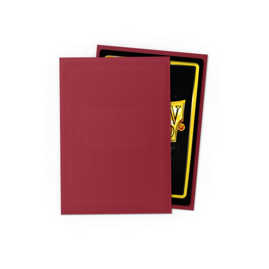 Official product image: Dragon Shield Japanese Matte Sleeves — Blood Red (60), alternate view 2