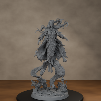 Baron's Mistress Pose 01 - unpainted resin miniature digital render - high angle