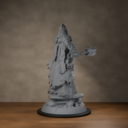 Giant Mace Wraith - unpainted resin miniature digital render - back right 3q