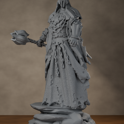 Giant Mace Wraith - unpainted resin miniature digital render - detail base