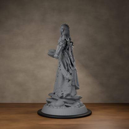 Giant Mace Wraith - unpainted resin miniature digital render - side left