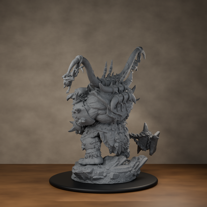 Ard One Stompa Pose 01 Gore - unpainted resin miniature digital render - side left