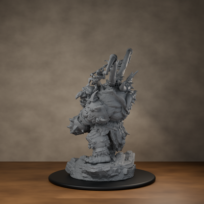 Ard One Stompa Pose 01 Nogore - unpainted resin miniature digital render - side