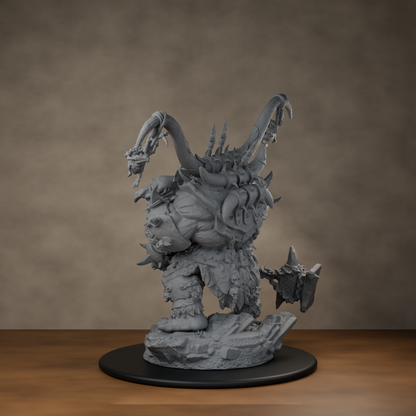 Ard One Stompa Pose 01 Nogore - unpainted resin miniature digital render - side left