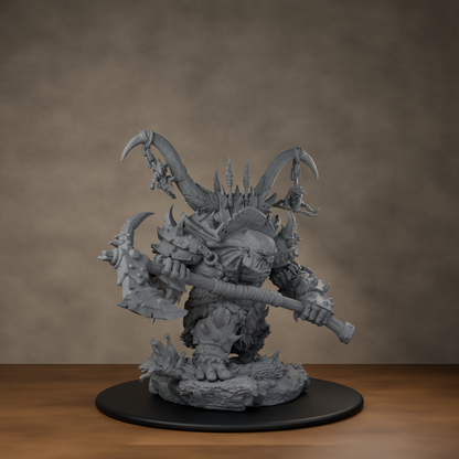 Ard One Stompa Pose 02 Gore - unpainted resin miniature digital render - front right 3q