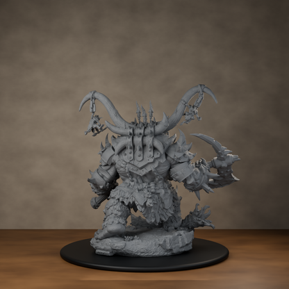 Ard One Stompa Pose 02 Nogore - unpainted resin miniature digital render - back