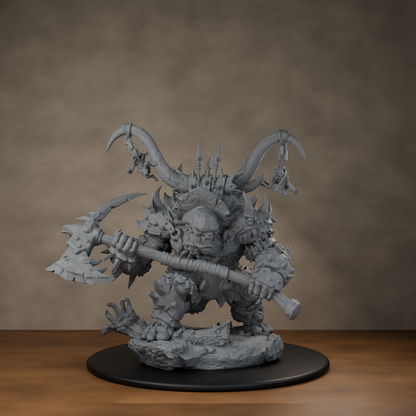 Ard One Stompa Pose 02 Nogore - unpainted resin miniature digital render - hero